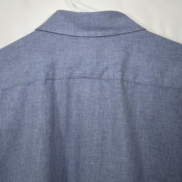 J Crew Button Up Shirt Mens Size Medium Light Blue Long Sleeve Oxford Pocket - Picture 13 of 14